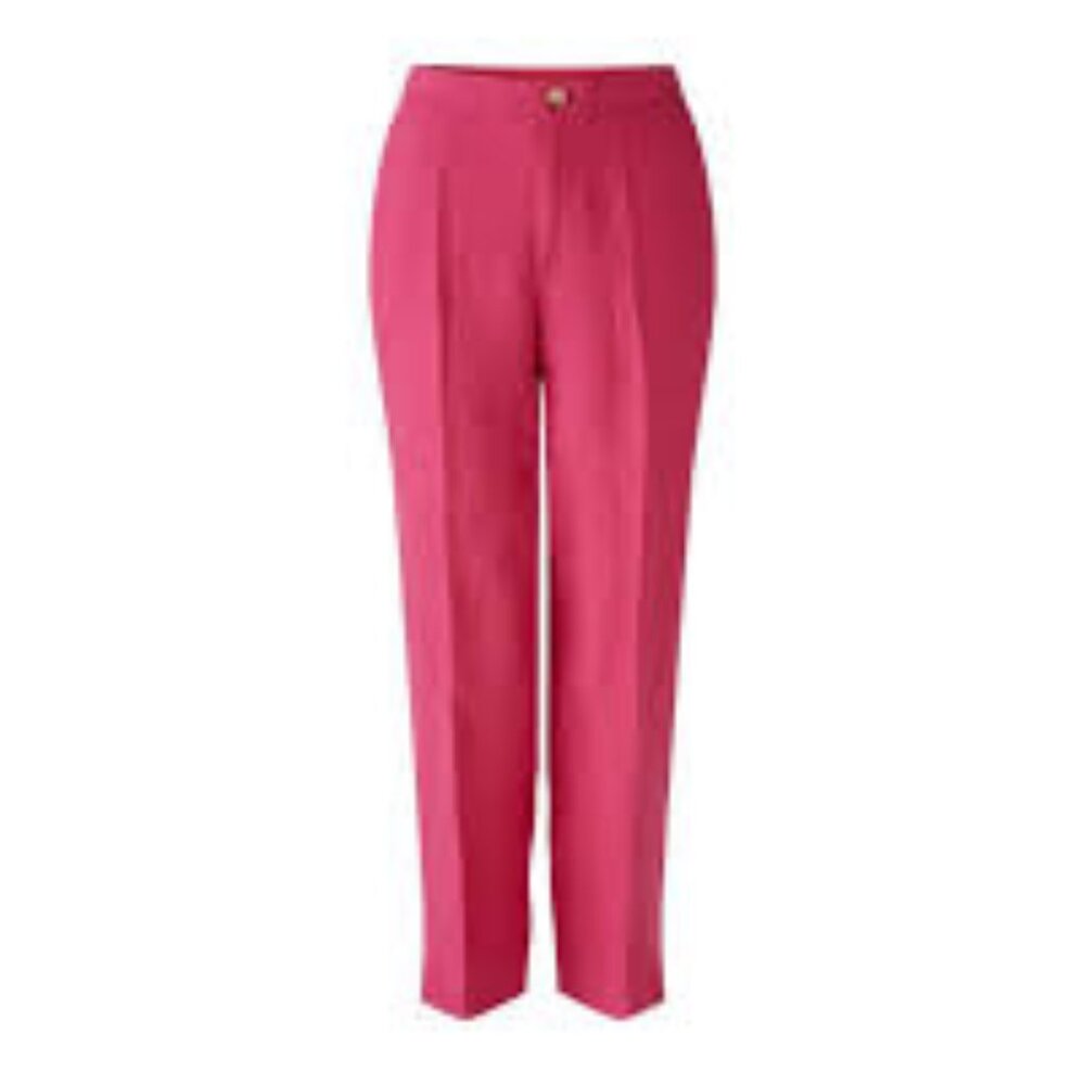 Oui  for Linen Lovers  Ankle Pant  PINK 100% Linen  Medium rise size 6